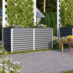Potager surélevé en acier Zincalume® - granite/alu anodisé – Linus 858 – Vitavia