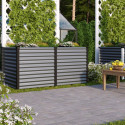 Potager surélevé en acier Zincalume® - granite/noir – Linus 858 – Vitavia