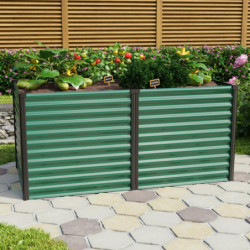 Potager surélevé en acier Zincalume® - algue de mer/noir – Linus 858 – Vitavia