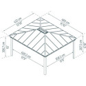 Carport double Colorado 422x483cm en aluminium et polycarbonate 6mm - Palram - Canopia