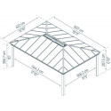 Carport double Colorado 422x607cm en aluminium et polycarbonate 6mm - Palram - Canopia