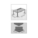Carport double Colorado 422x607cm en aluminium et polycarbonate 6mm - Palram - Canopia