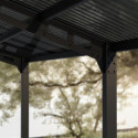 Carport Sydney 286x586cm en aluminium gris et polycarbonate - Palram - Canopia