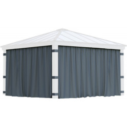 Ensemble de rideaux 4 pièces pour pergolas Dallas 422x422cm - Palram - Canopia