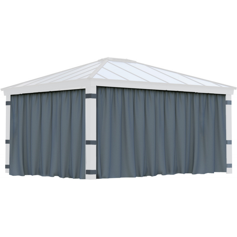 Ensemble de rideaux 4 pièces pour pergolas Dallas 422x484cm - Palram - Canopia