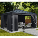 Ensemble de rideaux 4 pièces pour pergolas Dallas 422x484cm - Palram - Canopia