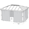 Ensemble de rideaux 4 pièces pour pergolas Dallas 422x484cm - Palram - Canopia
