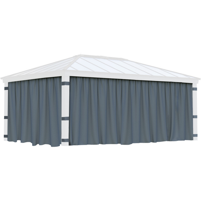 Ensemble de rideaux 4 pièces pour pergolas Dallas 422x606cm - Palram - Canopia