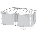 Ensemble de rideaux 4 pièces pour pergolas Dallas 422x606cm - Palram - Canopia