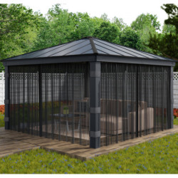Set de moustiquaires en polyester léger pour pergolas Dallas 422x422cm - Palram - Canopia