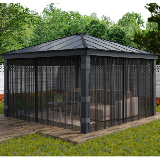 Set de moustiquaires en polyester léger pour pergolas Dallas 422x422cm - Palram - Canopia