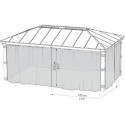 Set de moustiquaires en polyester léger pour pergolas Dallas 422x606cm - Palram - Canopia