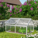 Mini-serre Gamma 1m² en alu anodisé et PC 4mm – fondation en acier Zincalume® – Vitavia