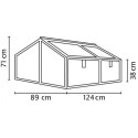 Mini-serre Gamma 1m² en alu anodisé et PC 4mm – fondation en acier Zincalume® – Vitavia