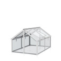 Mini-serre Gamma 1m² en alu anodisé et verre de sécurité 3mm – fondation en acier Zincalume® – Vitavia