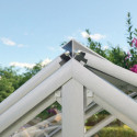 Mini-serre Gamma 1m² en alu anodisé et verre de sécurité 3mm – fondation en acier Zincalume® – Vitavia