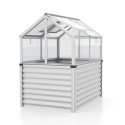 Mini-serre Gamma 1m² en alu anodisé et verre 3mm sur châssis froid élevé – Vitavia