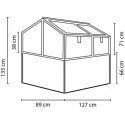 Mini-serre Gamma 1m² en alu anodisé et verre 3mm sur châssis froid élevé – Vitavia