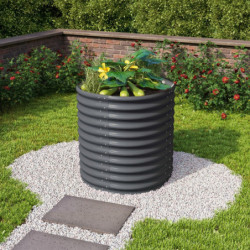 Potager surélevé en acier Zincalume® - granite - 858 Rond Vita - Vitavia