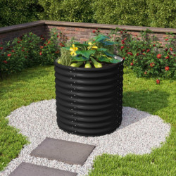 Potager surélevé en acier Zincalume® - noir - 858 Rond Vita - Vitavia