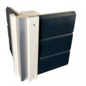 Sauna d'extérieur SKROLLAN 1 anthracite en bois massif 38mm 4 à 6 places - poêle Easy Bio 9000W - porte classique KARIBU
