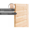 Sauna d'extérieur SKROLLAN 1 anthracite en bois massif 38mm 4 à 6 places - poêle Easy Bio 9000W - porte classique KARIBU
