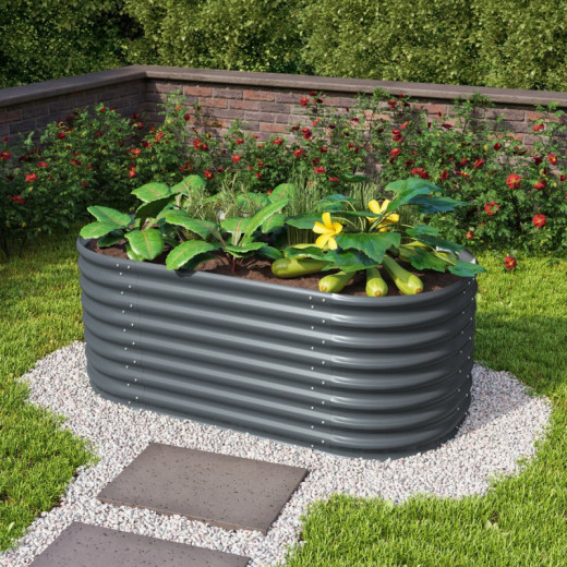 Potager surélevé en acier Zincalume® – granite – 630 Basic Vita – Vitavia