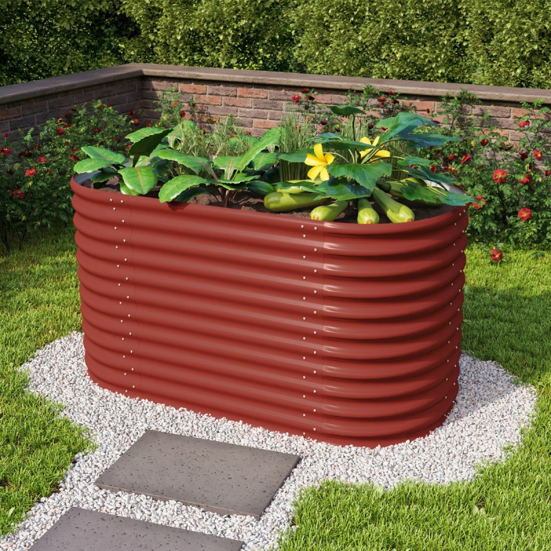 Potager surélevé en acier Zincalume® – rubin – 858 Basic Vita – Vitavia