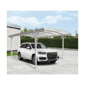 Carport en aluminium blanc 3x4,34m et polycarbonate 6mm X-METAL