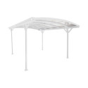 Carport en aluminium blanc 3x4,34m et polycarbonate 6mm X-METAL