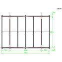 Carport en aluminium blanc 3x4,34m et polycarbonate 6mm X-METAL