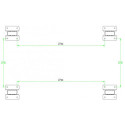 Carport en aluminium blanc 3x4,34m et polycarbonate 6mm X-METAL