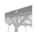 Carport en aluminium blanc 3x4,34m et polycarbonate 6mm X-METAL