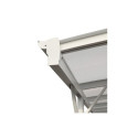 Carport en aluminium blanc 3x4,34m et polycarbonate 6mm X-METAL