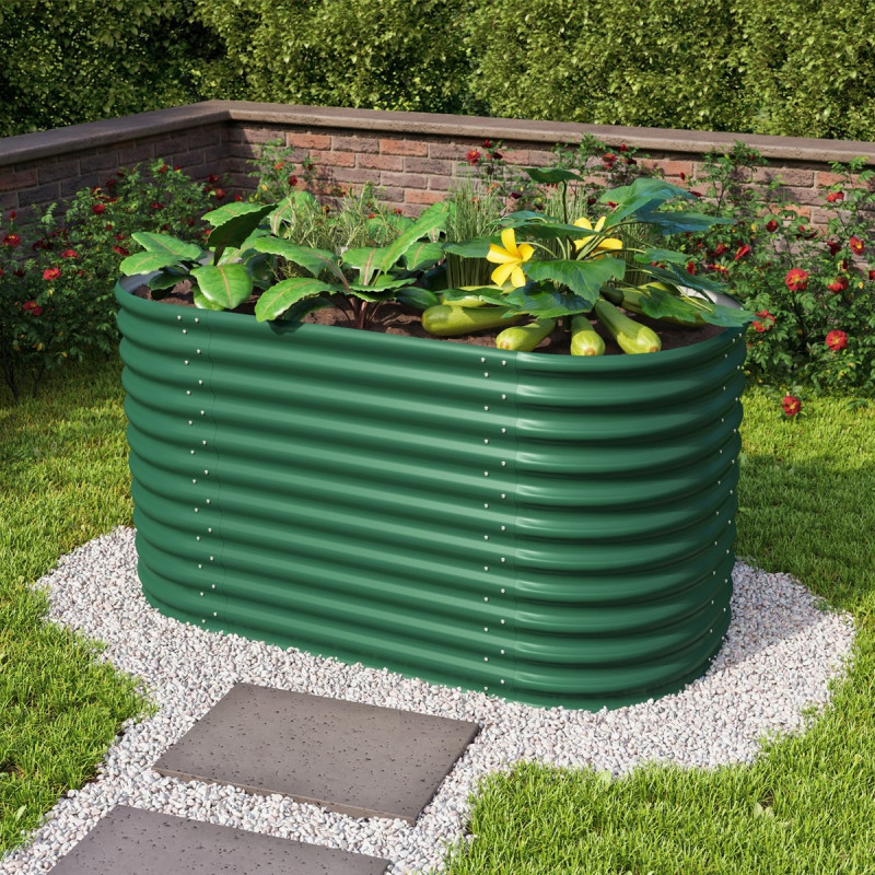 Potager surélevé en acier Zincalume® – algues de mer – 858 Basic Vita – Vitavia