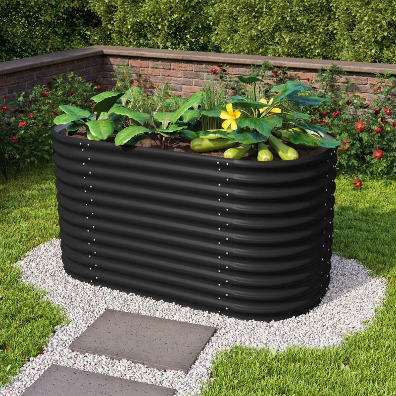 Potager surélevé en acier Zincalume® – noir – 858 Basic Vita – Vitavia
