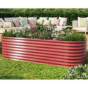 Extension droite pour potager surélevé 63 cm Vitavia Vita - Acier Zincalume - Rouge
