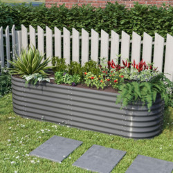 Extension droite en acier Zincalume® – granite – pour potager surélevé 630 Vita – Vitavia