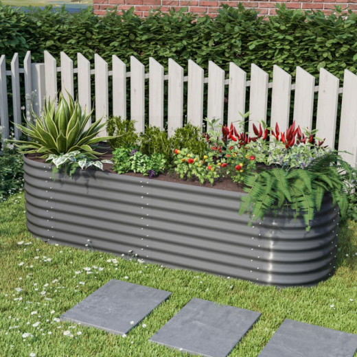 Extension droite en acier Zincalume® – granite – pour potager surélevé 630 Vita – Vitavia