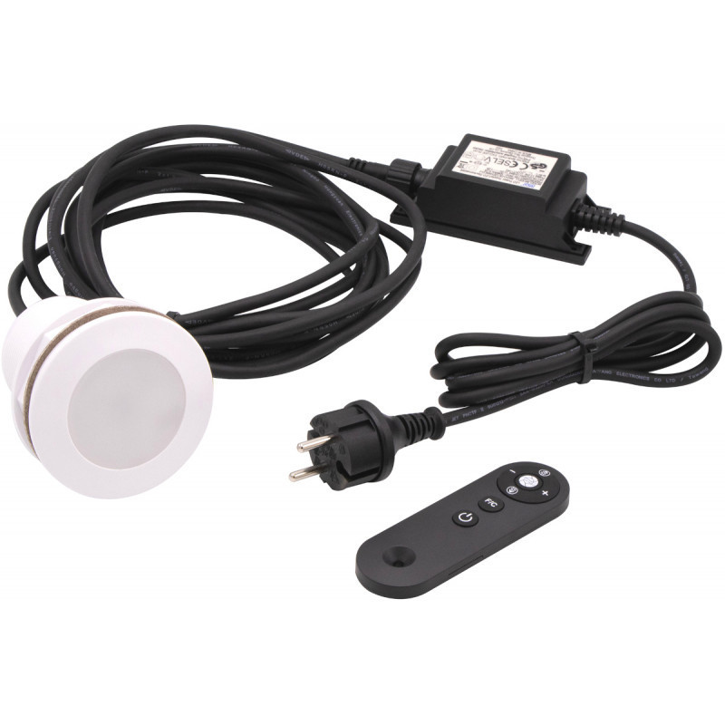 Projecteur pour piscine LED Power Spot 3 avec télécommande et câble de raccordement - Ubbink
