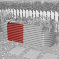Extension droite en acier Zincalume® – rubin – pour potager surélevé 858 Vita – Vitavia