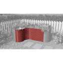 Extension courbe pour potager surélevé 86 cm Vitavia Vita - Acier Zincalume - Rouge
