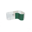 Extension courbe pour potager surélevé 86 cm Vitavia Vita - Acier Zincalume - Vert
