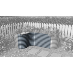Extension courbe en acier Zincalume® – granite – pour potager surélevé 858 Vita – Vitavia