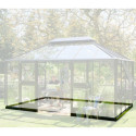 Pack de serre anthracite Grand Oase 13m² aluminium et verre trempé 3mm + embase noir - Juliana
