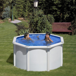 Piscine Fidji ronde en acier blanc Ø260xH122cm – Gré