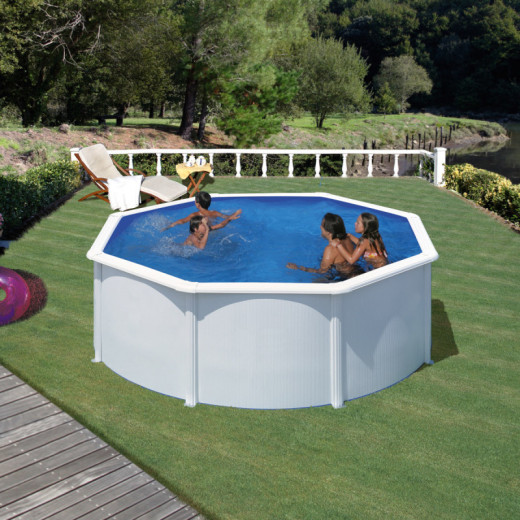 Piscine Fidji ronde en acier blanc Ø320xH122cm – Gré
