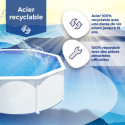 Piscine Fidji ronde en acier blanc Ø320xH122cm – Gré
