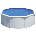 Piscine hors sol Fidji ronde en acier blanc Ø370xH122cm – Gré