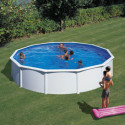 Piscine hors sol Fidji ronde en acier blanc Ø570xH122cm – Gré